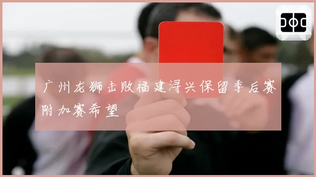 广州龙狮击败福建浔兴保留季后赛附加赛希望
